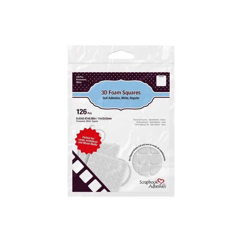 .5X.5 Foam Squares White