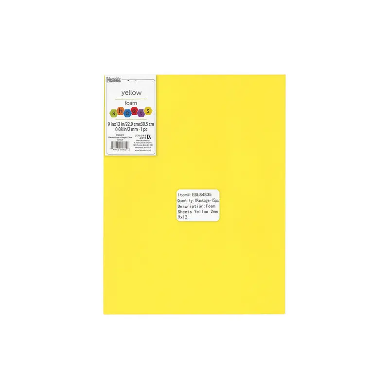 YELLOW 9X12 FOAM SHEET 2MM