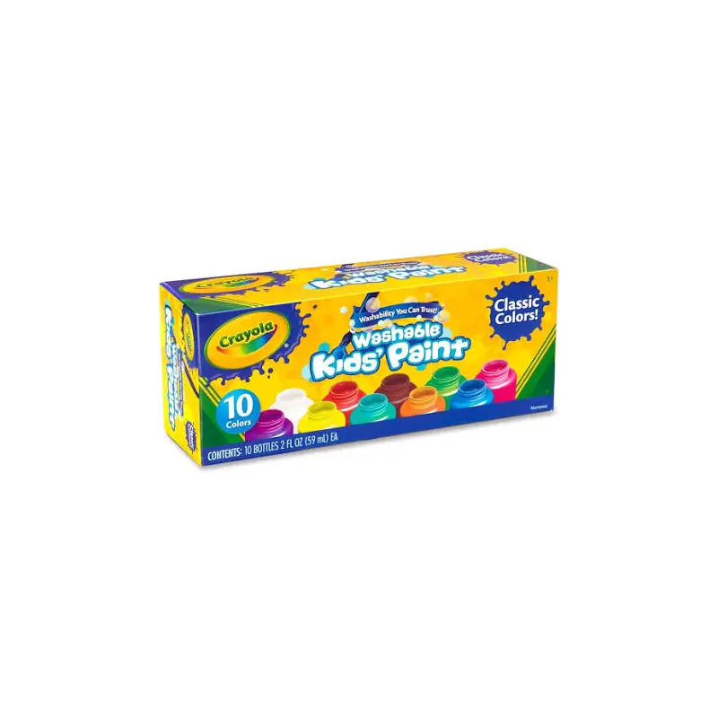 CRAYOLA WASHABLE PAINT SET CLASSIC 10PC