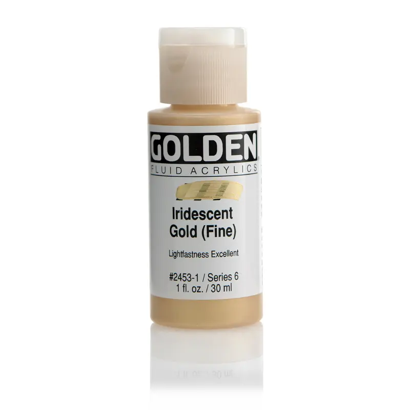 FLUID ACRYLIC PAINT IRIDESCENT GOLD 1OZ