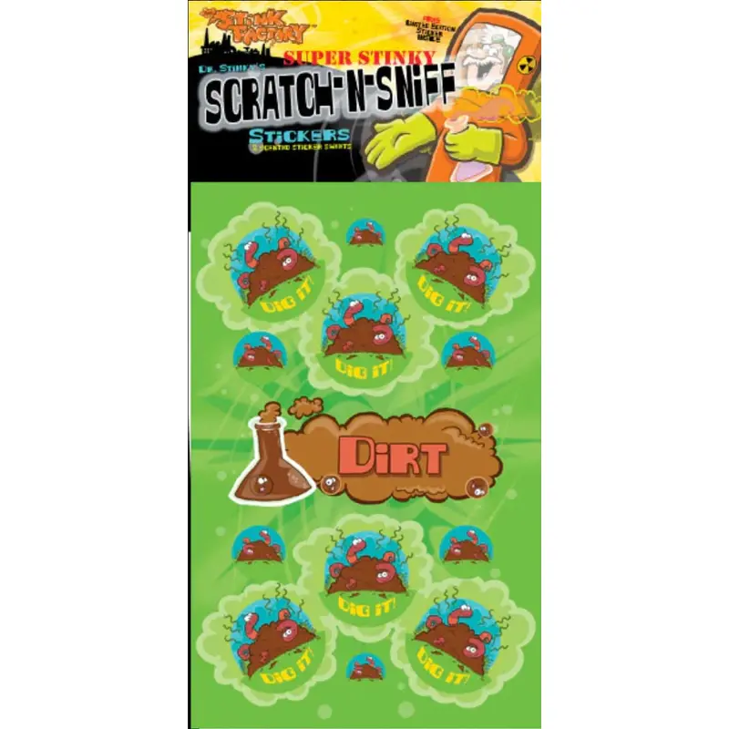 *Dirt Scratch N Sniff Stickers
