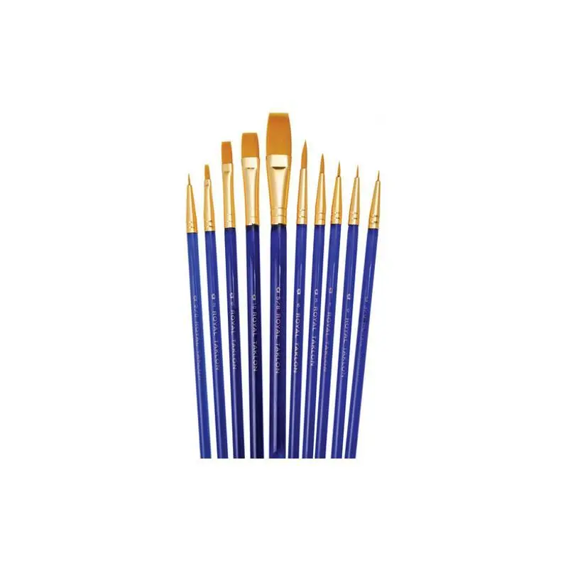 GOLD TAKLON PAINT BRUSH VALUE PACK 10PK