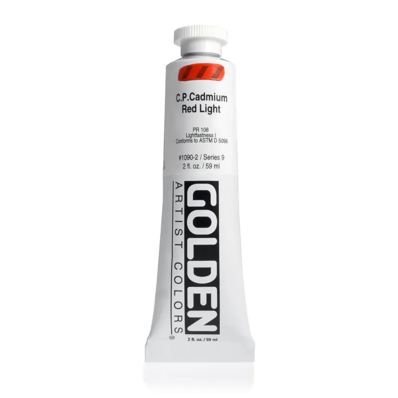 GOLDEN HEAVY BODY ACRYLIC CP CAD RED LT 2 OZ
