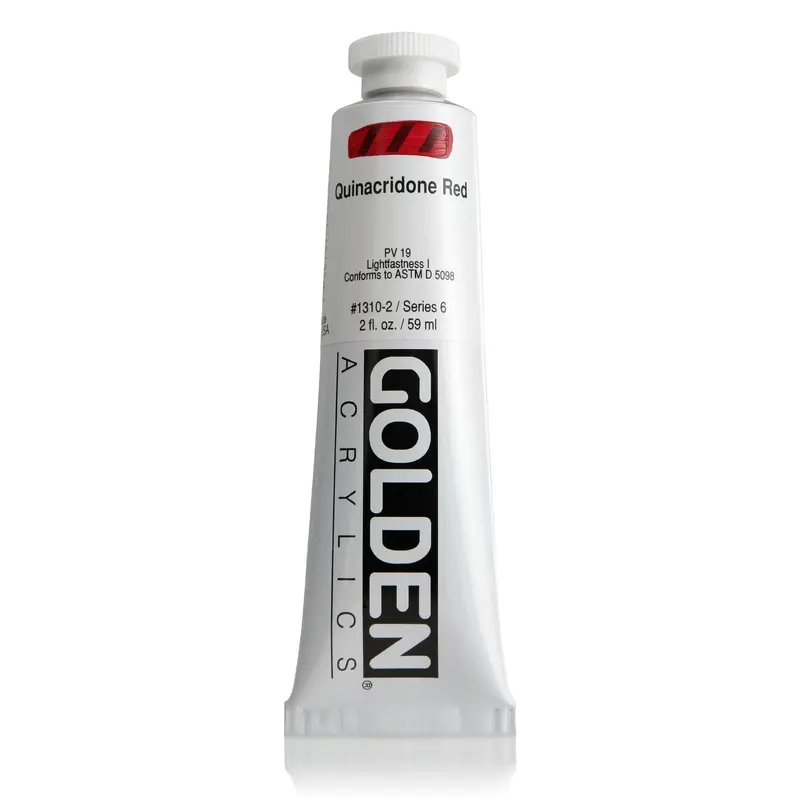 GOLDEN HEAVY BODY ACRYLIC QUIN.RED 2 OZ