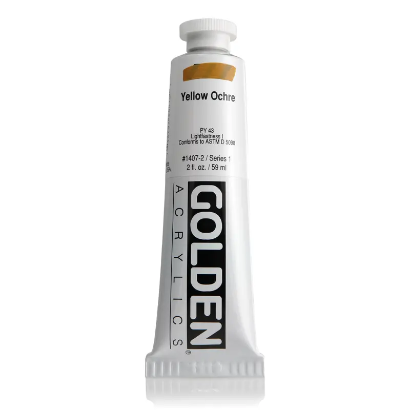 GOLDEN HEAVY BODY ACRYLIC YELLOW OCHRE 2 OZ