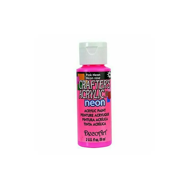 2OZ NEON PINK CRAFTER ACRYLIC PAINT