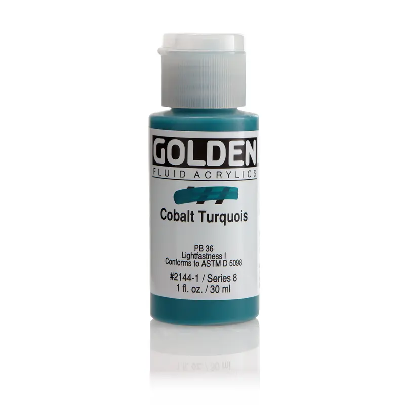 FLUID ACRYLIC PAINT COBALT TURQUOIS 1OZ