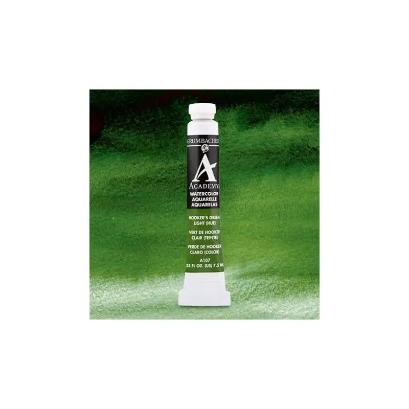HOOKER GREEN 7.5ML ACADEMY WATERCOLOR PAINT GRUMBACHER