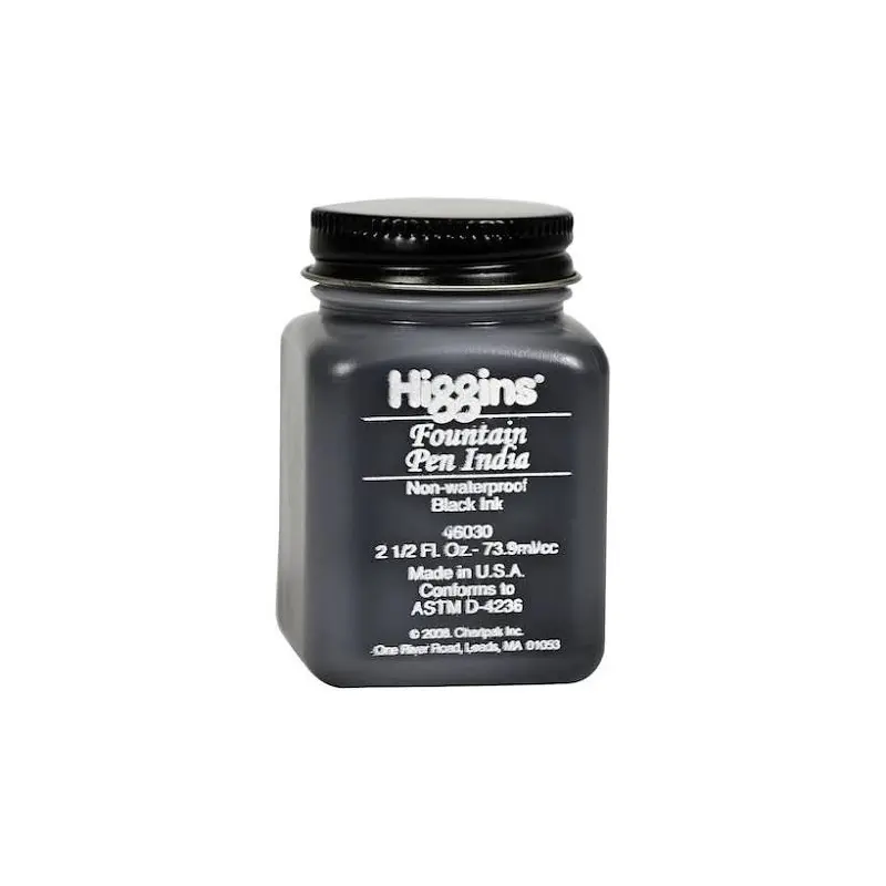 BLACK FOUNTAIN PEN INDIA INK, NON-WATERPROOF