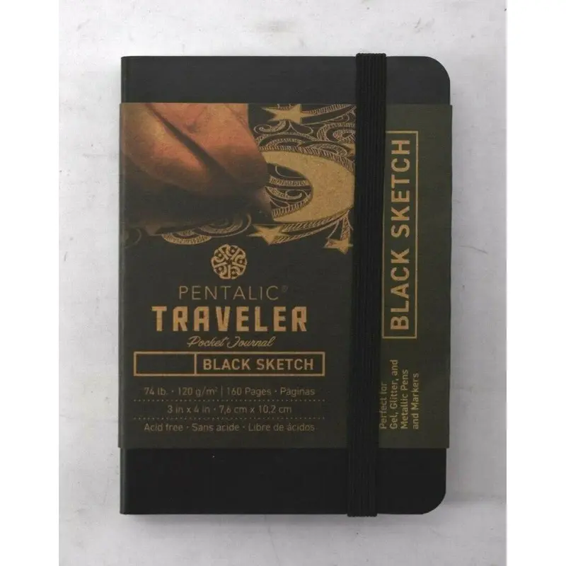4X3 BLACK PAPER TRAVELERS MIDNIGHT JOURNAL