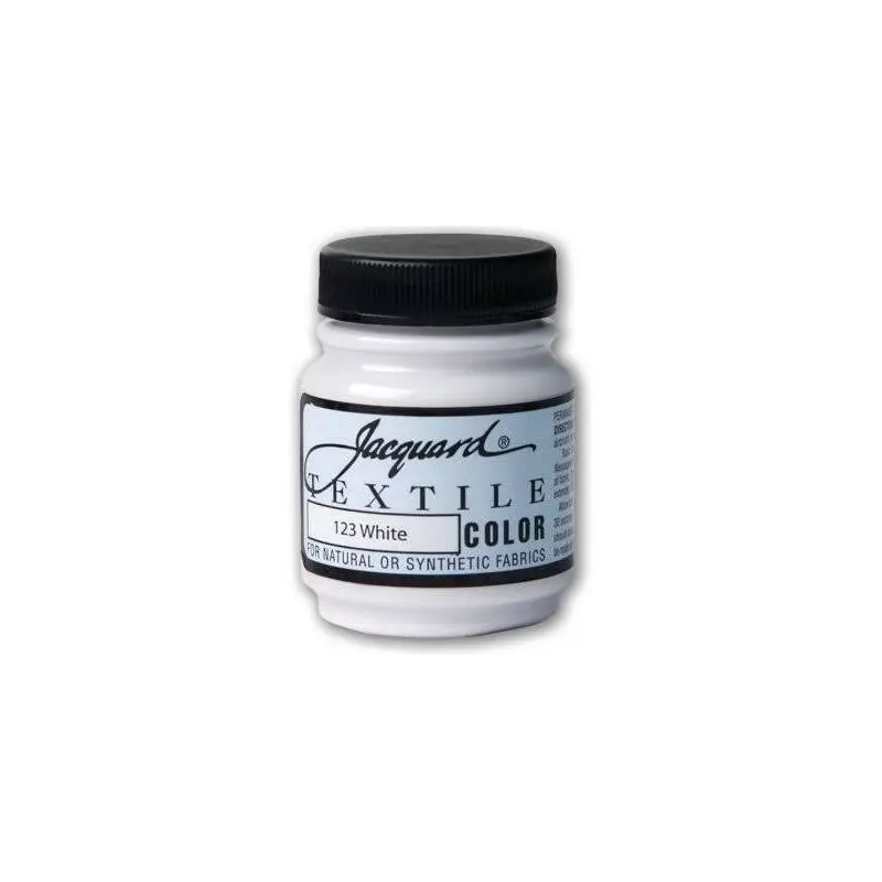 WHITE 123 FABRIC PAINT 2.25 OZ JACQUARD TEXTILE