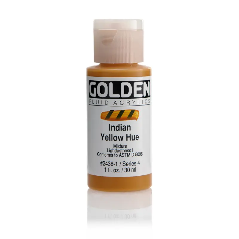 FLUID ACRYLIC PAINT IND YELLOW OWHUE 1OZ