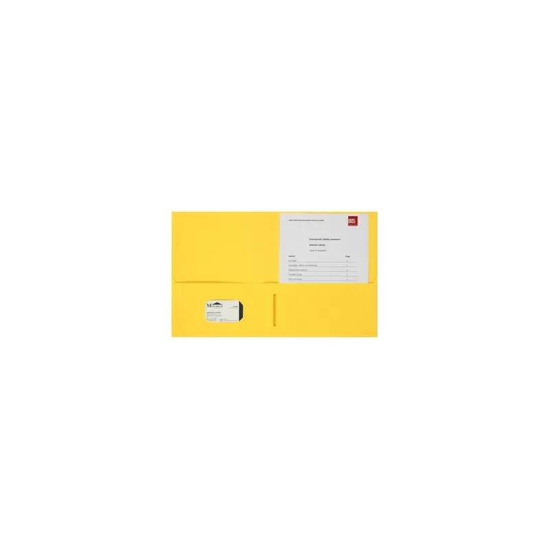 YELLOW 2 POCKET FOLDER