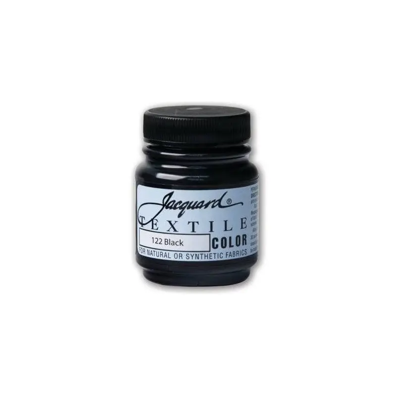 BLACK FABRIC PAINT 2.25 OZ JACQUARD TEXTILE