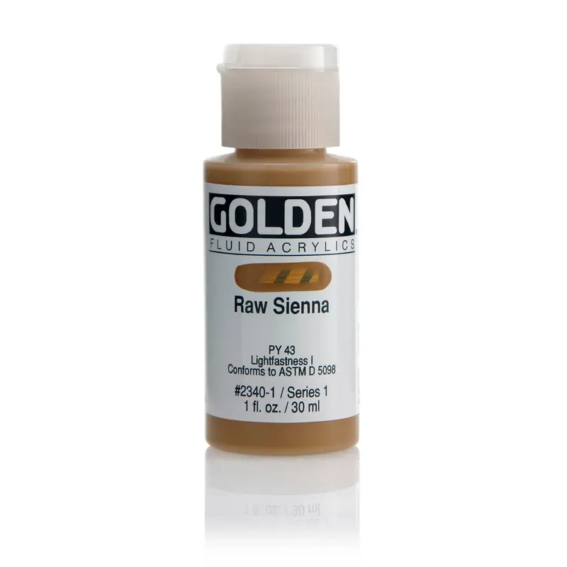 FLUID ACRYLIC PAINT RAW SIENNA 1OZ