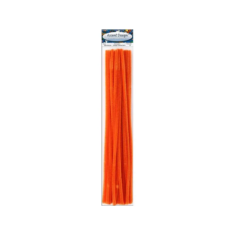 CHENILLE ORANGE STEMS PIPE CLEANER