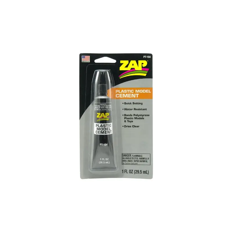 ZAP PLASTIC MODEL CEMENT, 1OZ