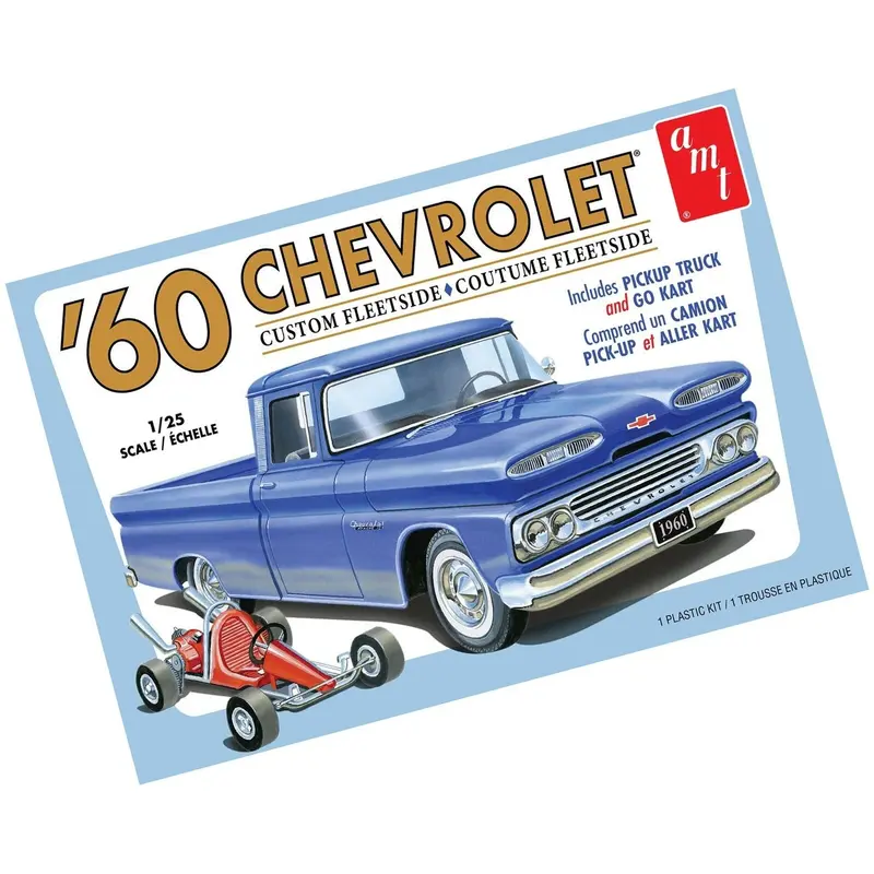 1/25 1960 CHEVY CUSTOM FLEETSIDE PICKUP WITH GO KART