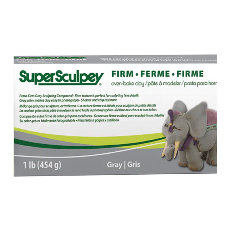 CLAY SCULPEY GRAY FIRM 1LB SUPER SCULPEY #SYSS1