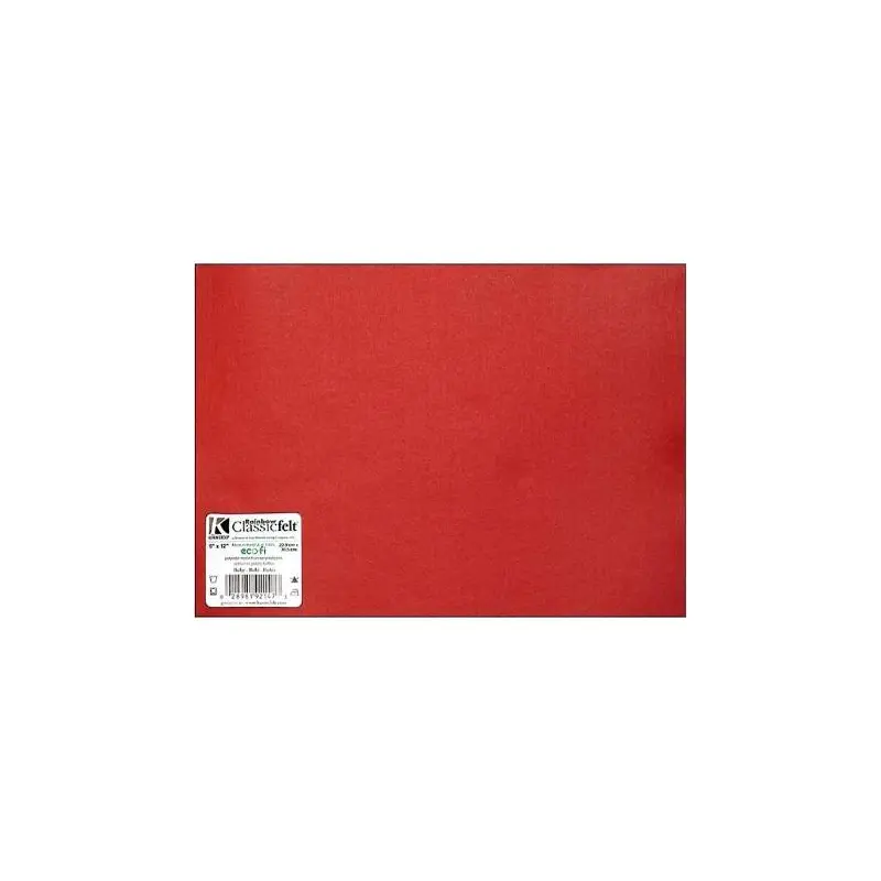 FELT RUBY 9X12 SHEET