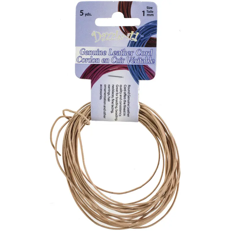 1 MM LEATHER CORD NATURAL