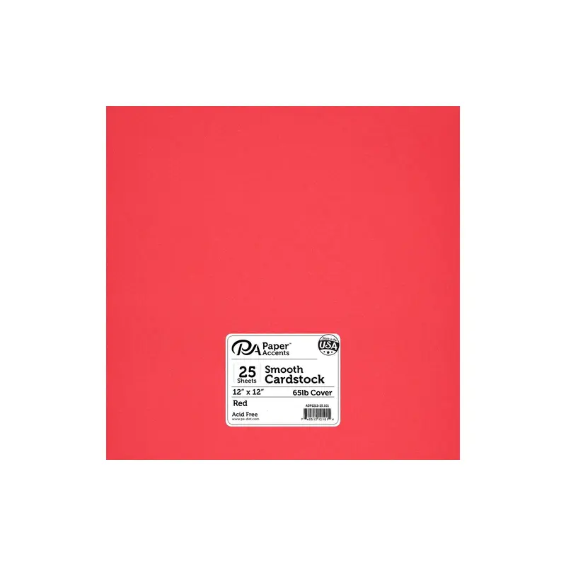 12X12 RED CARDSTOCK