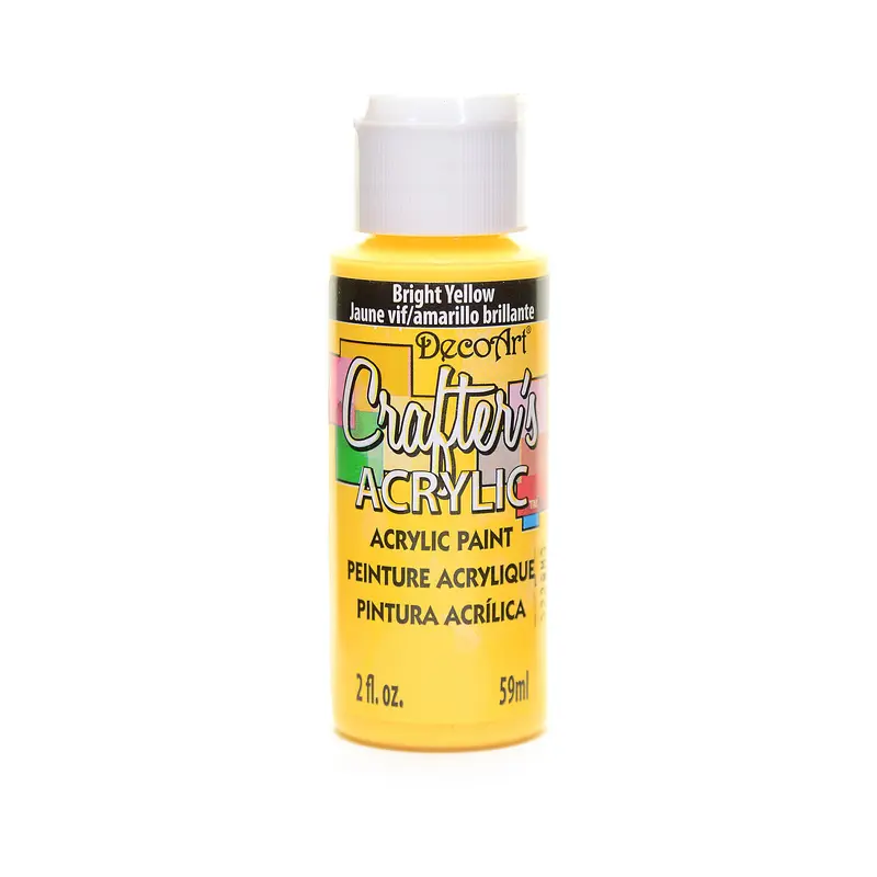 2OZ BRIGHT YELLOW OW CRAFTER ACRYLIC PAINT