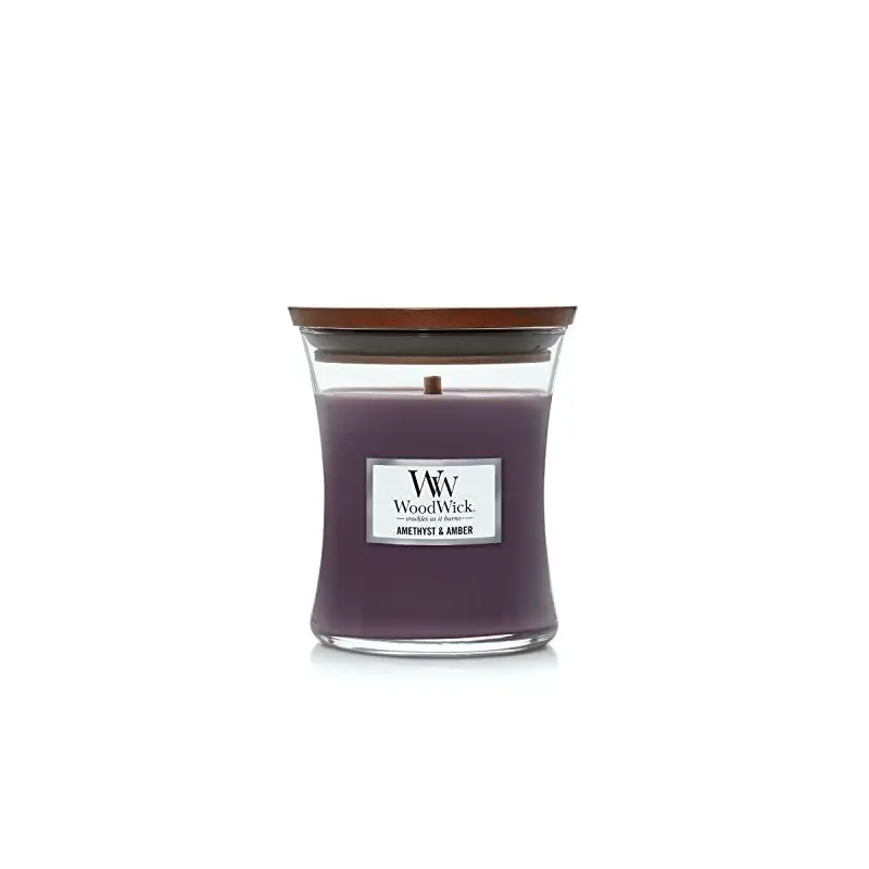 WOODWICK AMETHYST AMBER MEDIUM CANDLE