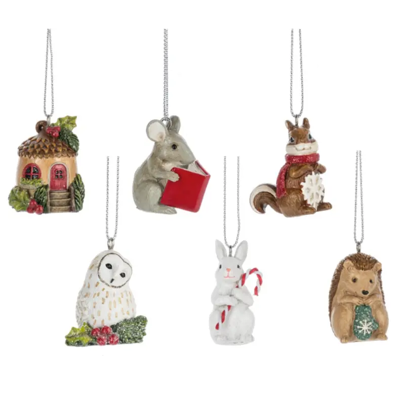 WOODLAND CRITTER ORNAMENT - (1 ITEM RANDOM COLOR)