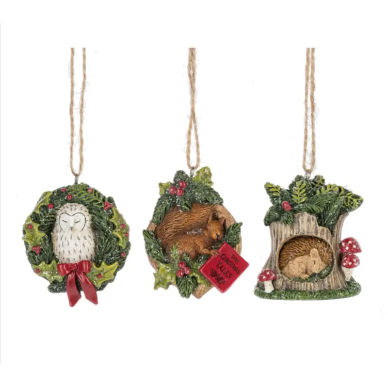 WOODLAND CRITTER RESIN ORNAMENT - (1 ITEM RANDOM COLOR)