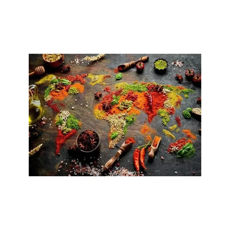 WORLD MAP IN SPICES 1000 PIECE JIGSAW PUZZLE - ENJOY