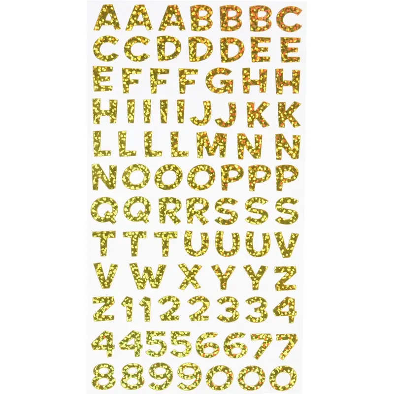 YELLOW ALPHABET STICKERS
