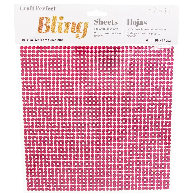 10X10 GEM SHEET PINK