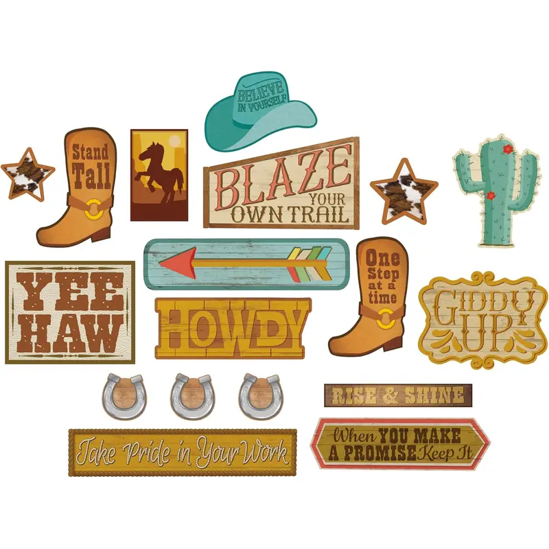 WILD WEST BULLETIN BOARD SET