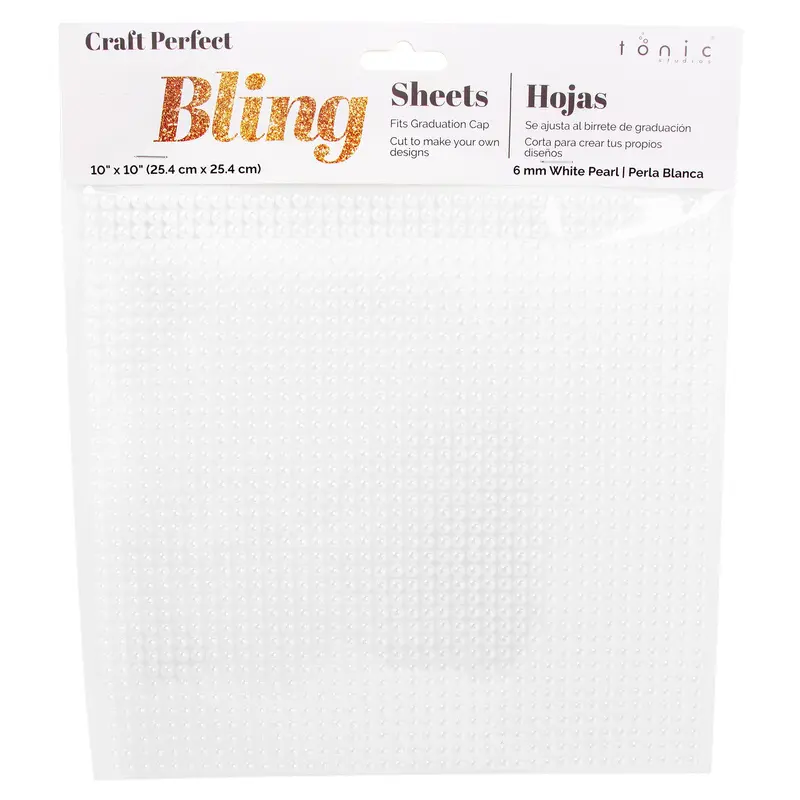 10X10 PEARL STICKER SHEET WHITE