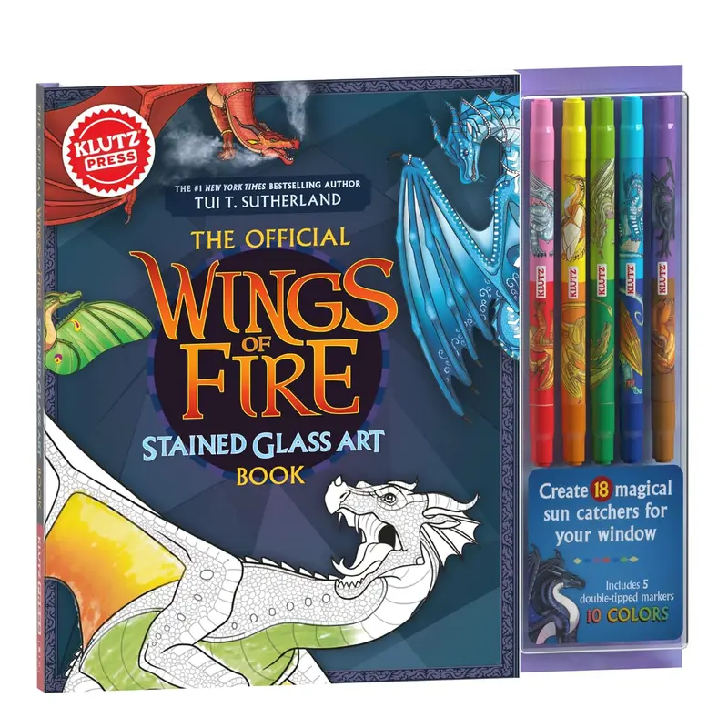 WINGS OF FIRE STAINED GLASS ART - KLUTZ
