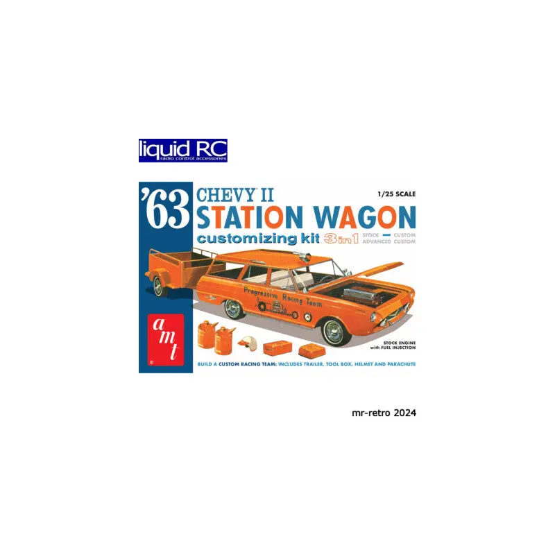 1/25 1963 CHEVY II STATION WAGON W/TRAILER