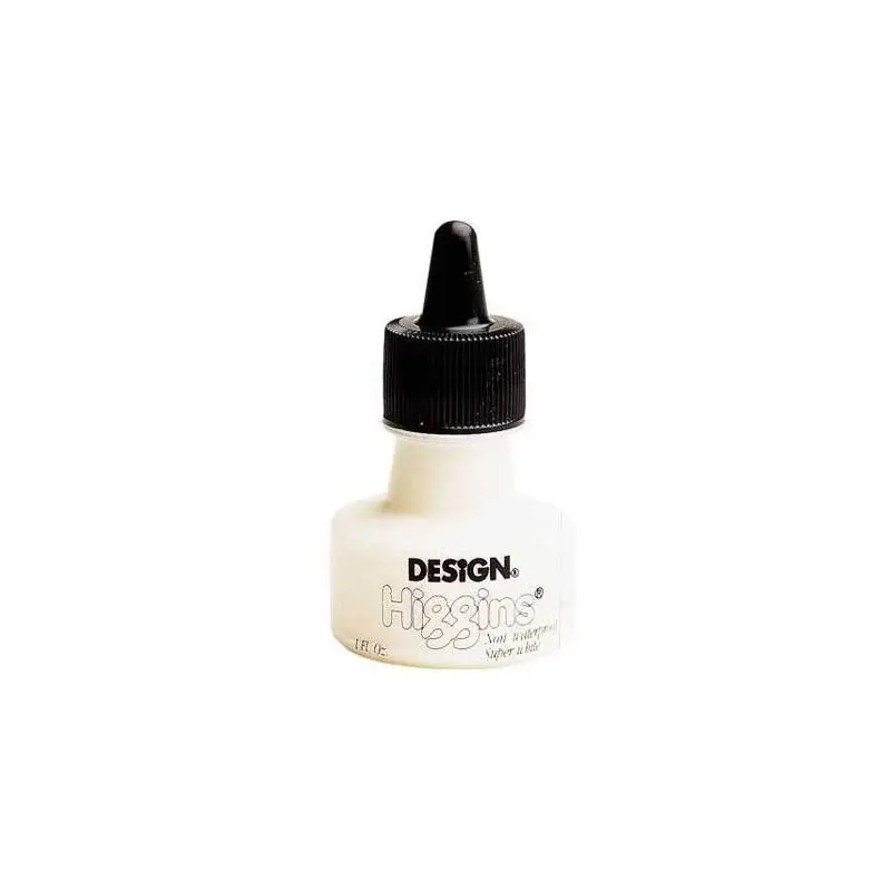 WHITE WATERPROOF DRAWING INK, FADEPROOF