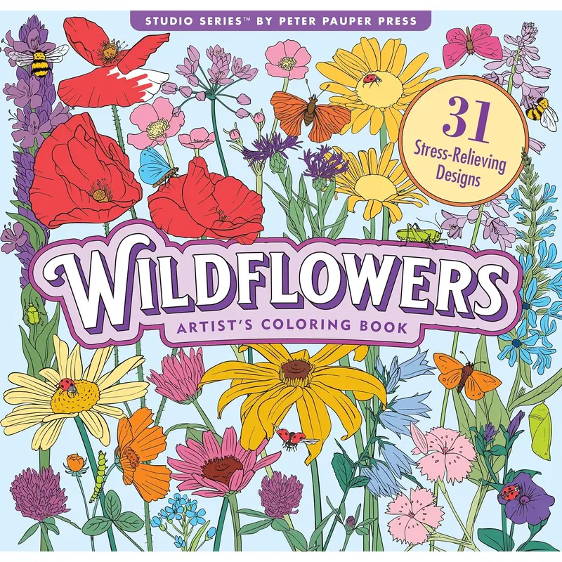 WILDFLOWERS ADULT COLORING BOOK - PETER PAUPER PRESS, INC.