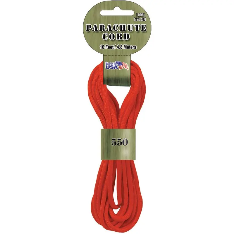 16' NEON ORANGE PARCHUTE CORD