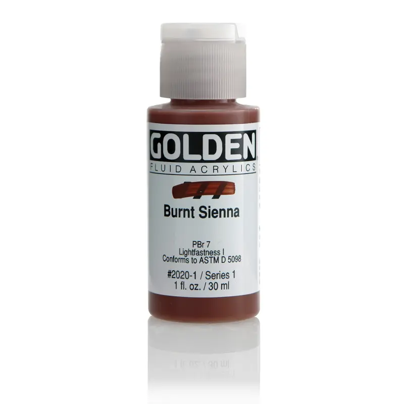 FLUID ACRYLIC PAINT BURNT SIENNA 1OZ