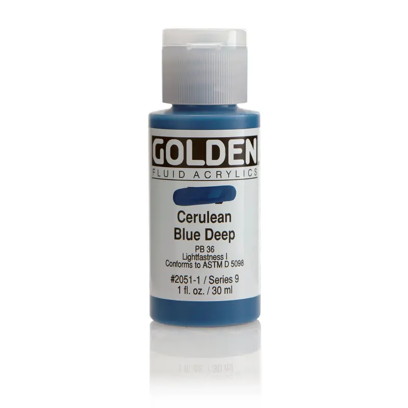 FLUID ACRYLIC PAINT CERUL BLUE DEEP 1OZ