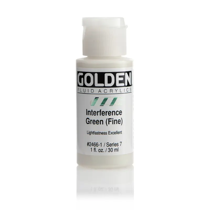 FLUID ACRYLIC PAINT INTER GREEN 1OZ