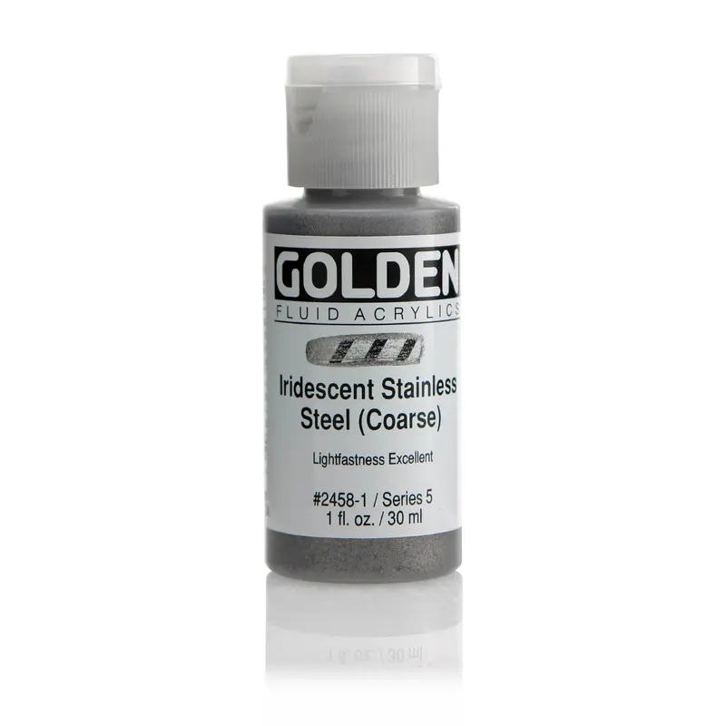 FLUID ACRYLIC PAINT IRIDESCENT STAINLESS 1OZ