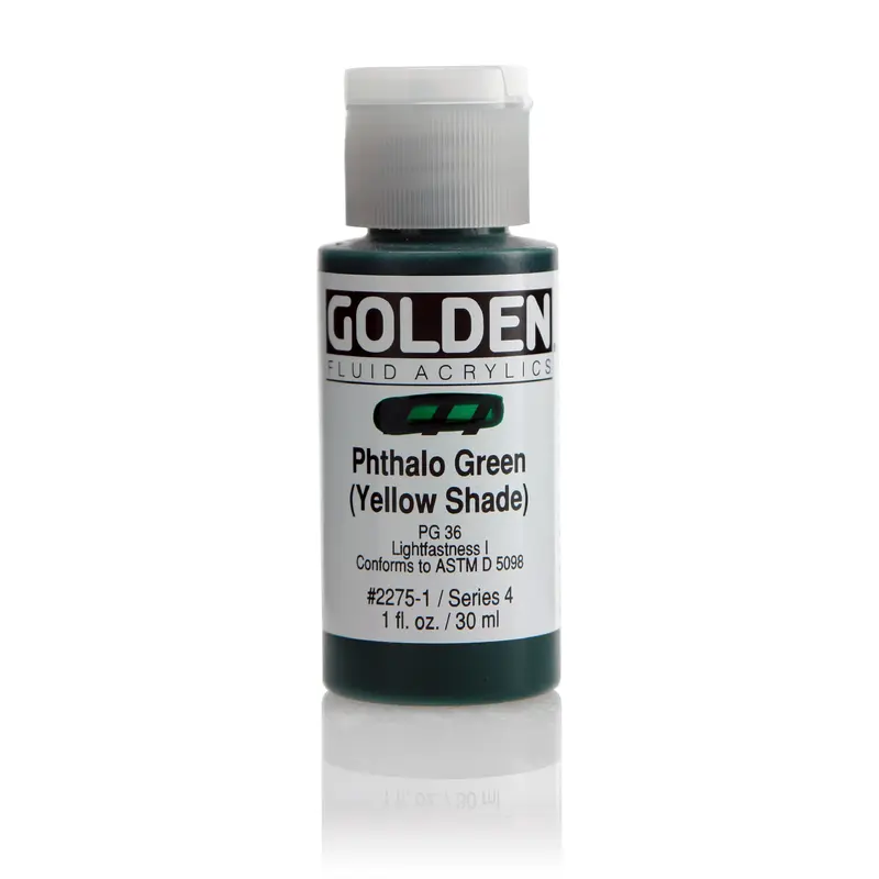 FLUID ACRYLIC PAINT PHTH GREEN(Y.S.) 1OZ