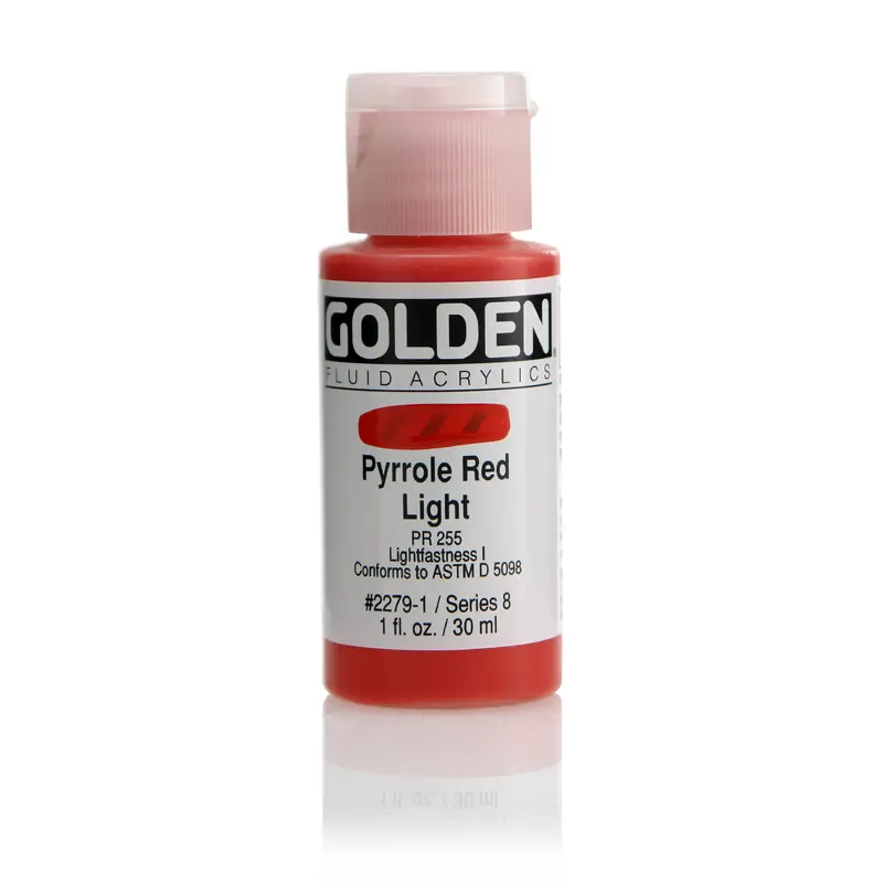 FLUID ACRYLIC PAINT PYRROLE RED LT. 1OZ