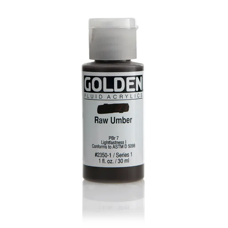 FLUID ACRYLIC PAINT RAW UMBER 1OZ