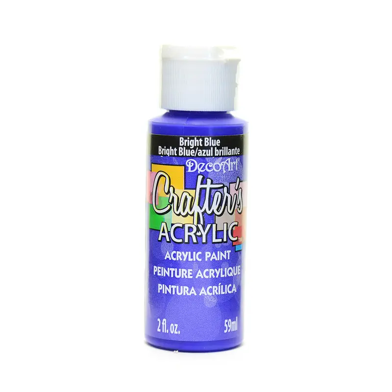 2OZ BRIGHT BLUE CRAFTER ACRYLIC PAINT
