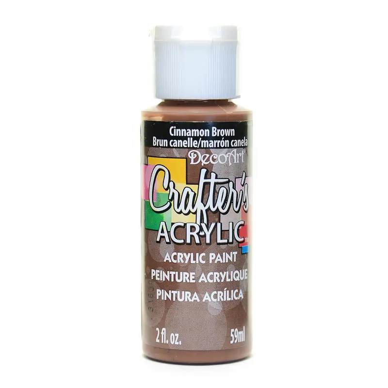 2OZ CINNAMON BROWN CRAFTER ACRYLIC PAINT