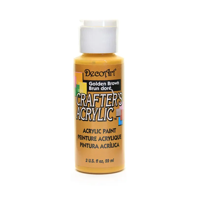 2OZ GOLDEN BROWN CRAFTER ACRYLIC PAINT
